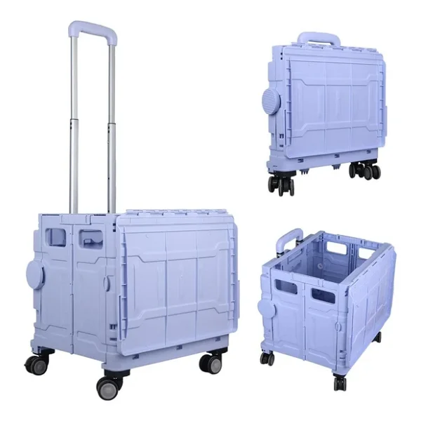 Sunup Sn-26967 Katlanabilir Market Pazar Kamp Tekerlekli Alışveriş Arabası 60kg Kapasiteli - Görsel 3