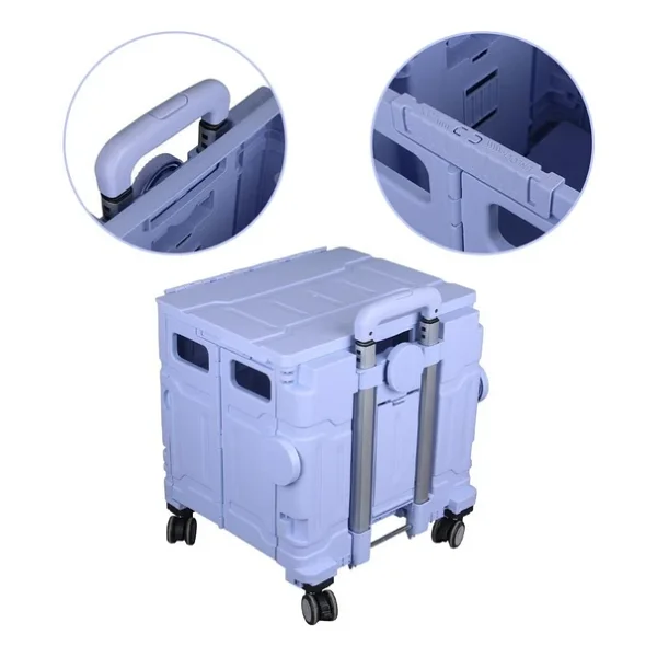 Sunup Sn-26967 Katlanabilir Market Pazar Kamp Tekerlekli Alışveriş Arabası 60kg Kapasiteli - Görsel 6