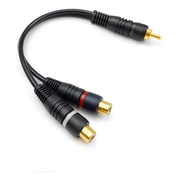 Powermaster Pm-529 Siyah 1 Rca Erkek 2 Rca Dişi 25 Cm Anfi Y Kablo - Görsel 3