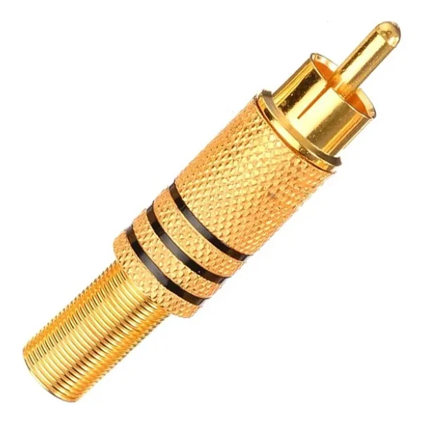 Powermaster Pm-1290 Tos Rca Fiş Metal Gold Erkek Konnektör - Görsel 2