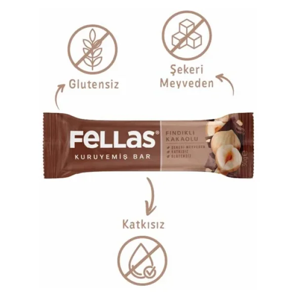 Fellas Fındıklı Ve Kakaolu Kuruyemiş Bar 12x30 Gr - Görsel 9