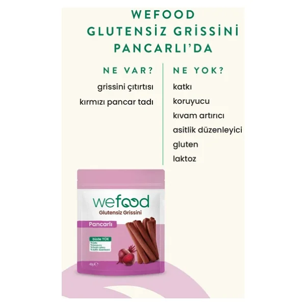 Wefood Glutensiz Grissini Pancarlı 40 G 5'li - Görsel 8