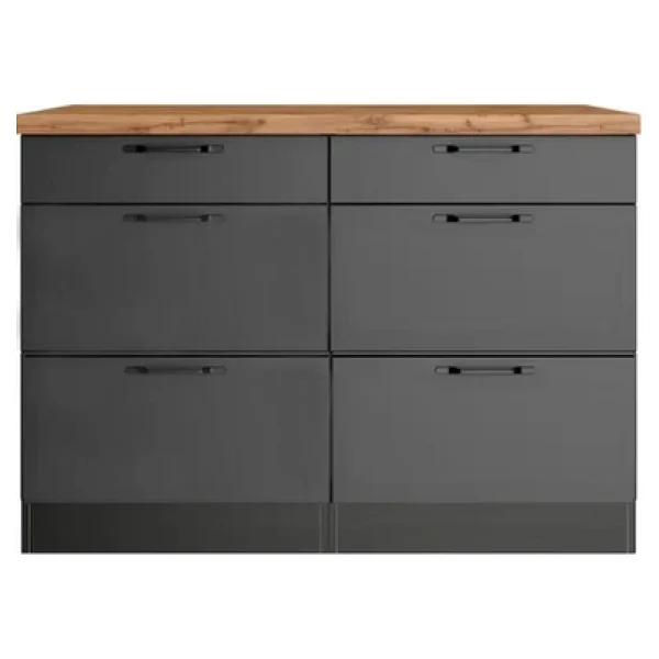 Tdesigno Pera 6 Çekmeceli -Mutfak Dolabı-Çok Amaçlı Dolap-Alt Modül-120cm - Görsel 2