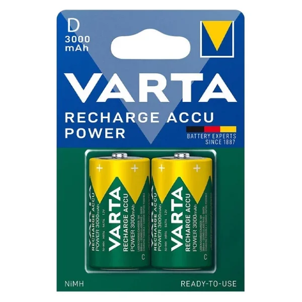 Varta 56720 3000 mAh 2'li Şarjlı D Büyük Pil - Görsel 5