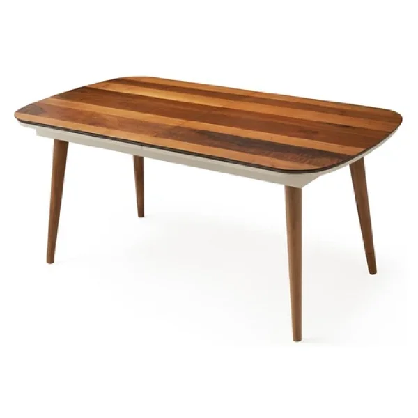 Çınar Ahşap Salon Yemek Masa Sandalye Takımı Masal 4 Sandalyeli Ortadan Açılır Büyüyen Ceviz 90x170c - Görsel 2
