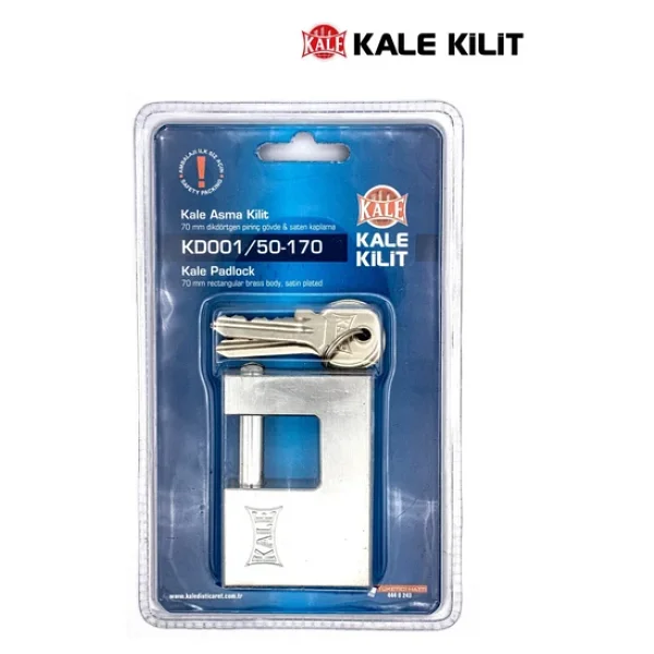 Kale Kd001/50-170 Yatay 70 Mm Pirinç Asma Kilit - Görsel 3