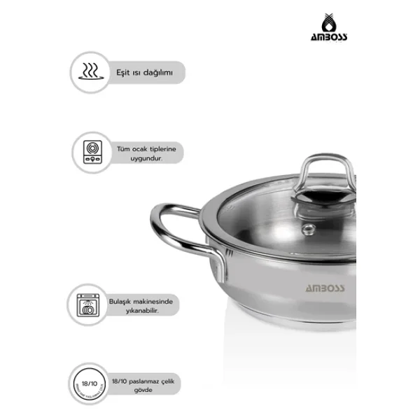 Amboss Saphire 6 Parça Sahan Seti - Görsel 6