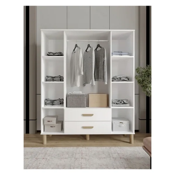 Afilli Mobilya Güneş Bohem 4 Kapaklı Gardrop Tamamı Mdf - Görsel 2