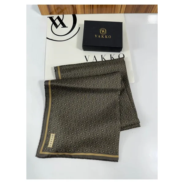 Vakko 90x90 Twill İpek Eşarp - 05470 - Görsel 4