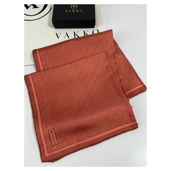 Vakko 90x90 Twill İpek Eşarp - 05470 - Görsel 5
