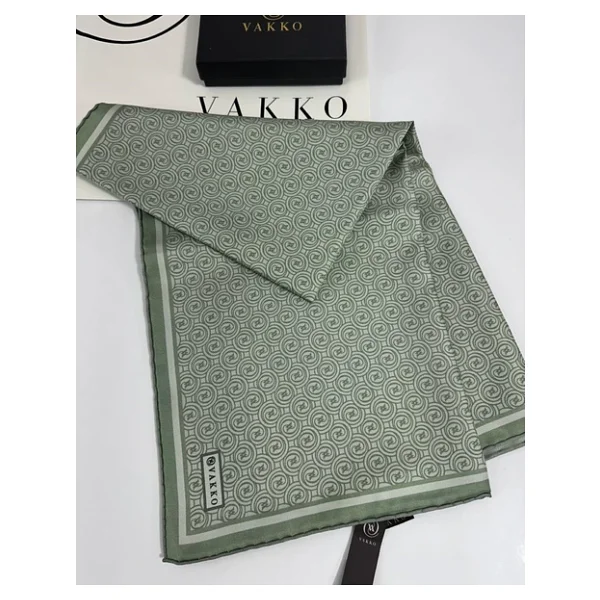 Vakko 90x90 Twill İpek Eşarp - 05470 - Görsel 7