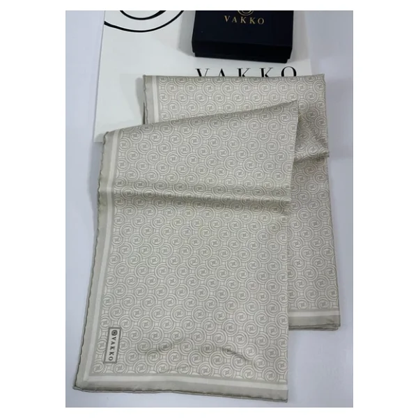Vakko 90x90 Twill İpek Eşarp - 05470 - Görsel 6