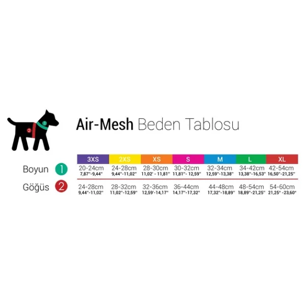 Tailpetz Air Mesh 2xs Köpek Göğüs Tasması - Görsel 6