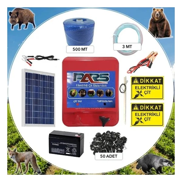 Pars Elektrikli Çit Ayı-Domuz Kovucu Eco Set 500 - Görsel 3