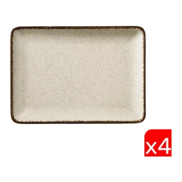 Kütahya Porselen Moderna Tan18x13dus2730p02 18x13 Cm 4'lü Dikdörtgen Tabak - Görsel 5