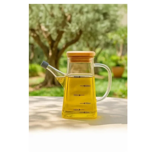 Bambum Rafa Bambu Kapaklı 500 Ml Yağdanlık - Görsel 5