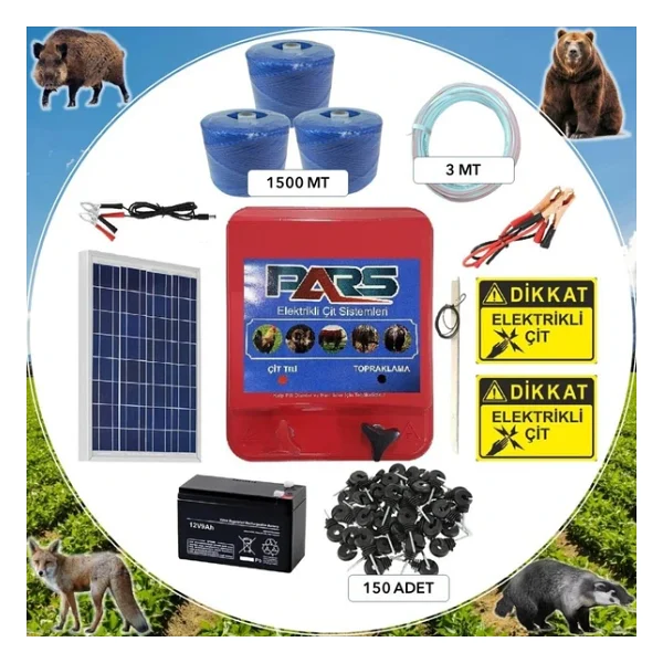 Pars Elektrikli Çit Ayı-Domuz Kovucu Eco Set 1500 - Görsel 3