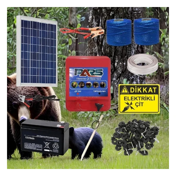 Pars Elektrikli Çit Ayı-Domuz Kovucu Mini Set 1000 - Görsel 4
