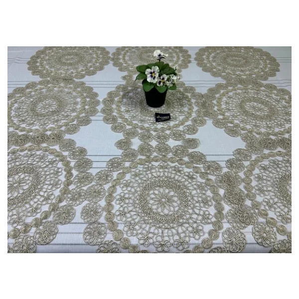 Nivemeshome Nivemeshome Bej Örme Takım 7 Parça Sunumluk Seti (Runner Supla 6 Adet) - Görsel 4