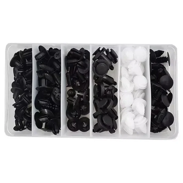 100 Parça Universal Oto Tampon Trim Döşeme Plastik Raptiye Klips Seti - Görsel 5