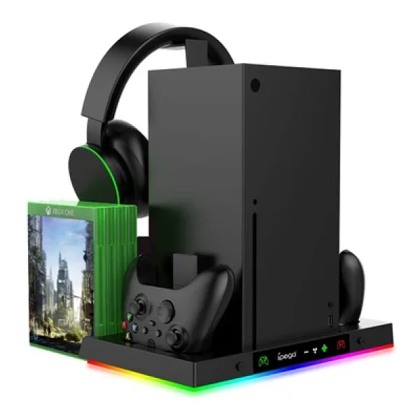 İpega Pg-Xbx023s Xbox Series X Multi Fonksiyonel RGB Işıklı Askılı Şarj İstasyonlu Soğutucu Stand - Görsel 3