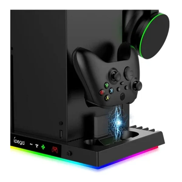 İpega Pg-Xbx023s Xbox Series X Multi Fonksiyonel RGB Işıklı Askılı Şarj İstasyonlu Soğutucu Stand - Görsel 7