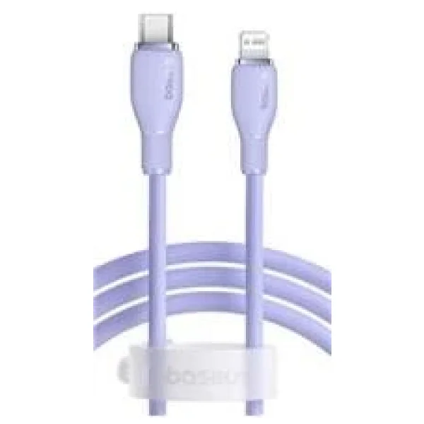 Baseus Pudding 1.2 M Mor USB To Lightning Hızlı Şarj Kablosu - Görsel 5