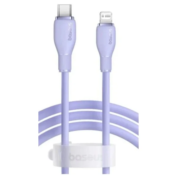 Baseus Pudding 1.2 M Mor USB To Lightning Hızlı Şarj Kablosu - Görsel 4
