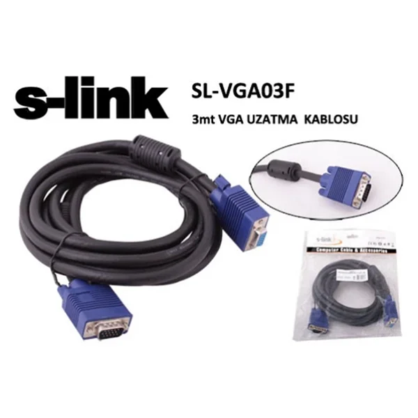 S-Link Sl-Vga03 3 M Vga Kablo - Görsel 4