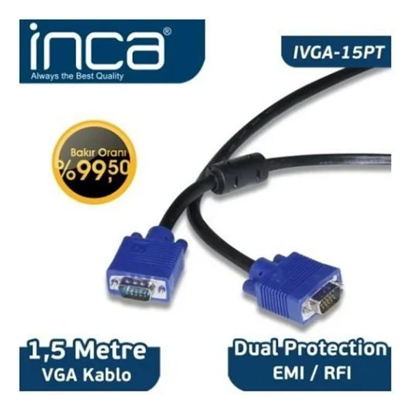Inca Ivga-15pt 1.5 M Vga Kablo - Görsel 4