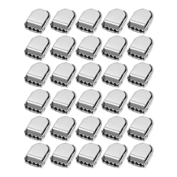 Ayakkabı Bağcık Klipsi Gümüş Metal 30 Adet - Görsel 4