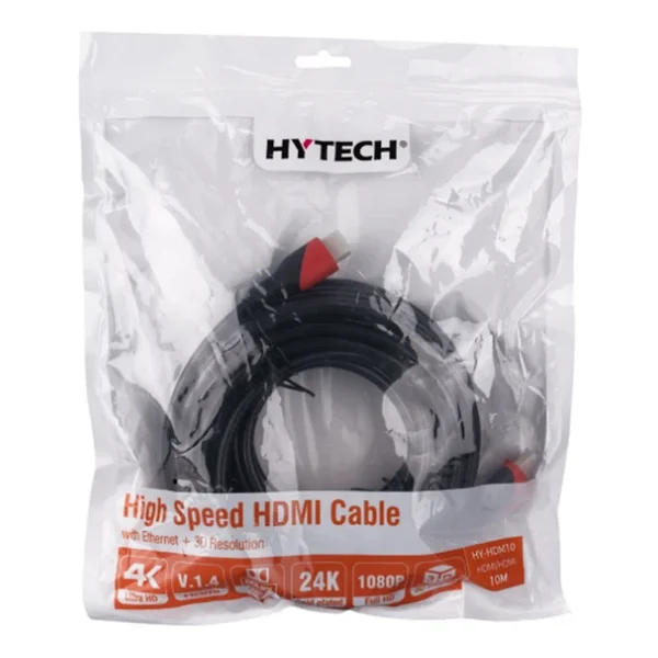 Hytech Hdmi To Hdmi 10m Altın Uçlu 24k 1.4 Ver. 3d Kablosu - Görsel 2