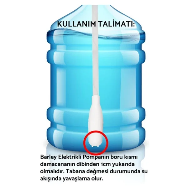Barley Elektrikli Damacana Su Pompası Adaptörlü 1 Dakikada 18 Litre Su - Görsel 3
