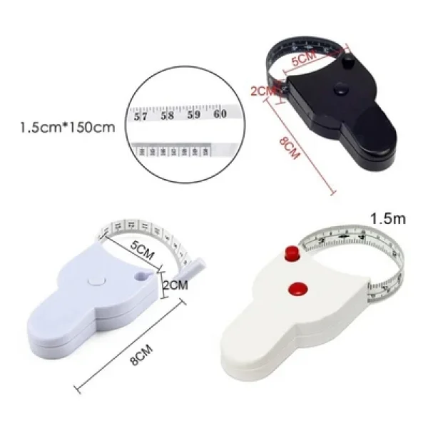 Baş Ve Vücut, Kafa Çevresi Ölçüm Aleti Bel Ölçme Metresi Mezura Terzi Ölçü Metresi Ergonomik - Görsel 7