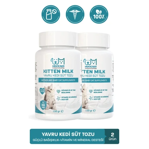 Muvicado Yavru Kedi Süt Tozu Kitten Milk Powder Taurin Dha Anne Hamile Yavru Kedi Süt Desteği - Görsel 3