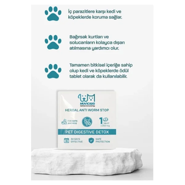 Muvicado Kedi İç Dış Bitkisel Parazit İç Dış Damlası Köpek İç Dış Anti Parazit Bit Pire Kene Damla Seti - Görsel 4