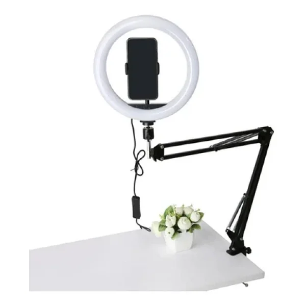 Smayling Esnek Masaüstü Sıkıştırmalı Tiktoker Ring Light LED Selfie Yayın Işığı 10 Inç + Stand Lüx - Görsel 7