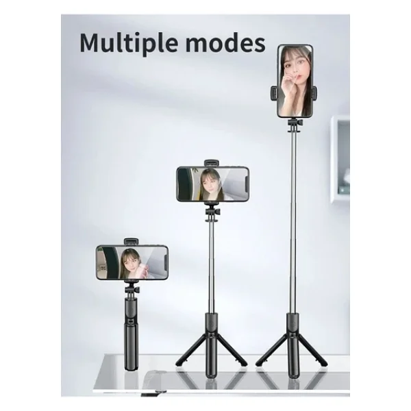 Smayling Kablosuz Stant Tripod Katlanabilir Uzatılabilir Selfi Çubuğu İos&Android Vlog Kit Tiktok İnstagram - Görsel 4