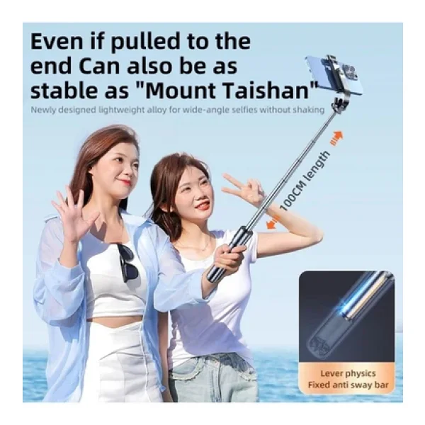 Smayling Kablosuz Stant Tripod Katlanabilir Uzatılabilir Selfi Çubuğu İos&Android Vlog Kit Tiktok İnstagram - Görsel 9