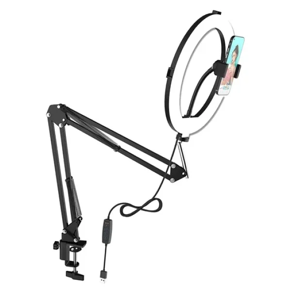 Smayling Esnek Masaüstü Sıkıştırmalı Tiktoker Ring Light LED Selfie Yayın Işığı 10 Inç + Stand Lüx - Görsel 5