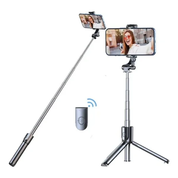 Smayling Kablosuz Stant Tripod Katlanabilir Uzatılabilir Selfi Çubuğu İos&Android Vlog Kit Tiktok İnstagram - Görsel 8