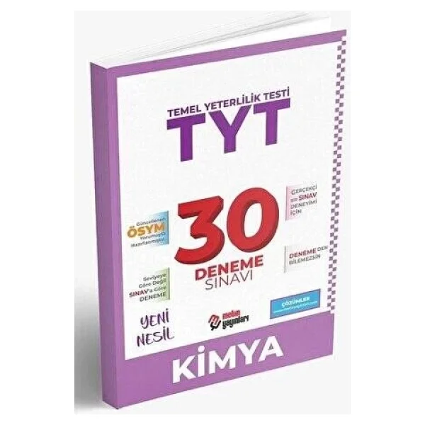 Üçdörtbeş Yayınları Tyt Kimya 30 Deneme - Görsel 3
