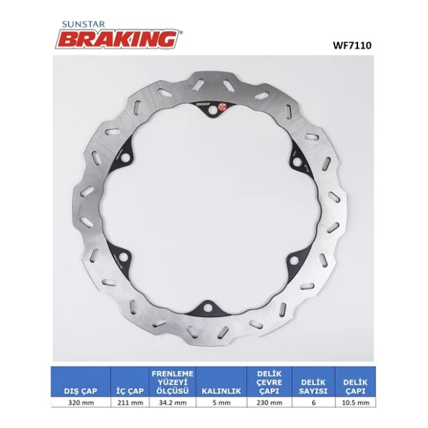 Honda Cb 500f Cbr 500 R Cb 650 F Cbr 650 F Dalgalı Ön Fren Diski Ön İki Takım Kullanır 2014-2018 - Görsel 2