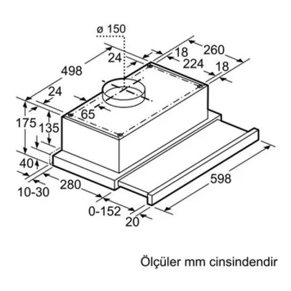 Bosch Dft63ca51t Inox Sürgülü Aspiratör - Görsel 6