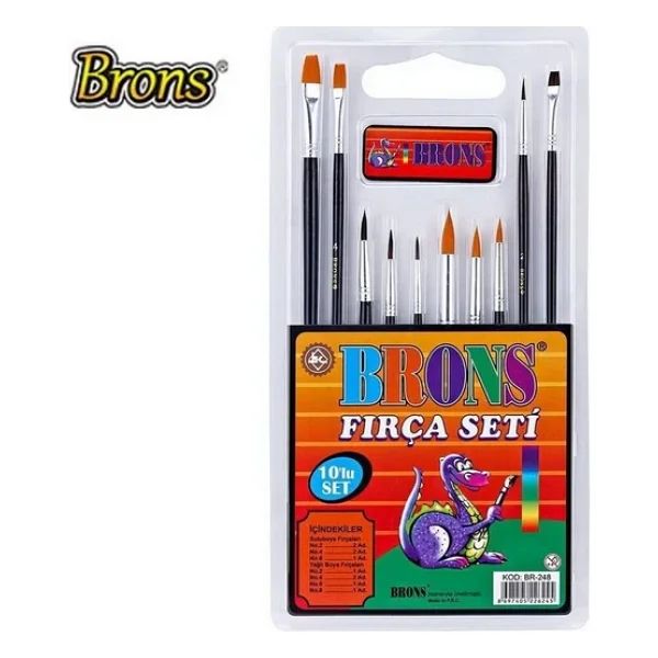 Brons Br-248 10'lu Fırça Seti - Görsel 3