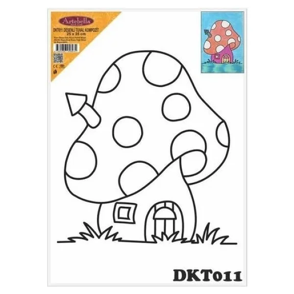 Artebella Desenli Tuval Kompozit Boyama 25x35cm Dkt011 - Görsel 5