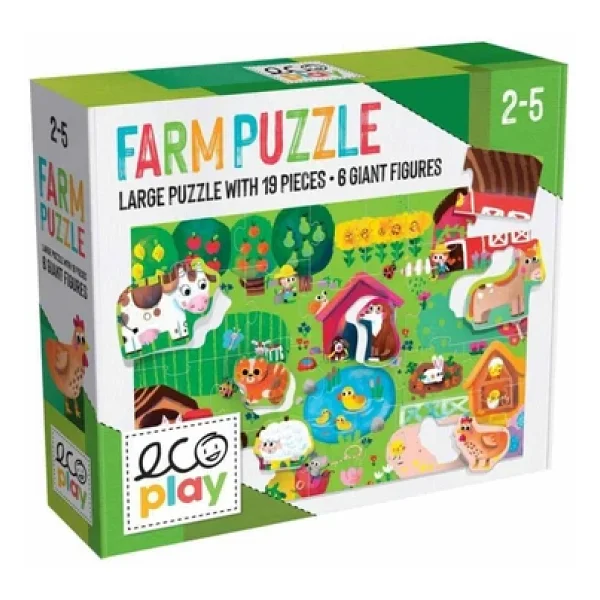 Headu Ecoplay Shaped Farm Puzzle - Görsel 5
