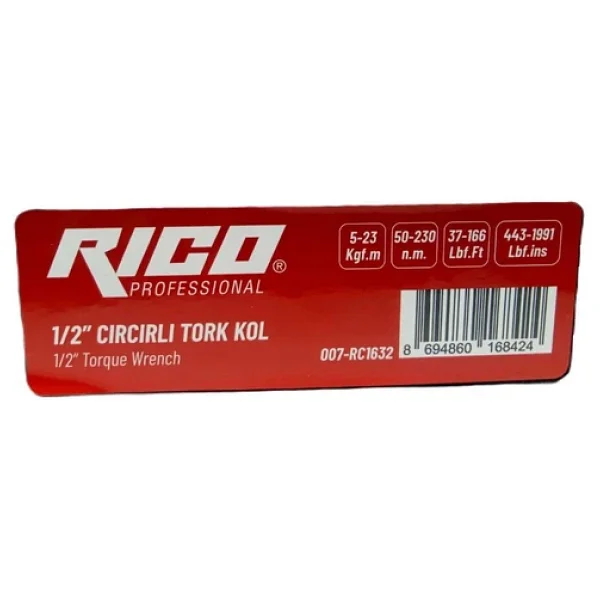 Rico 007-Rc1632 1/2 50-230 Nm Cırcırlı Tork Anahtarı - Görsel 8