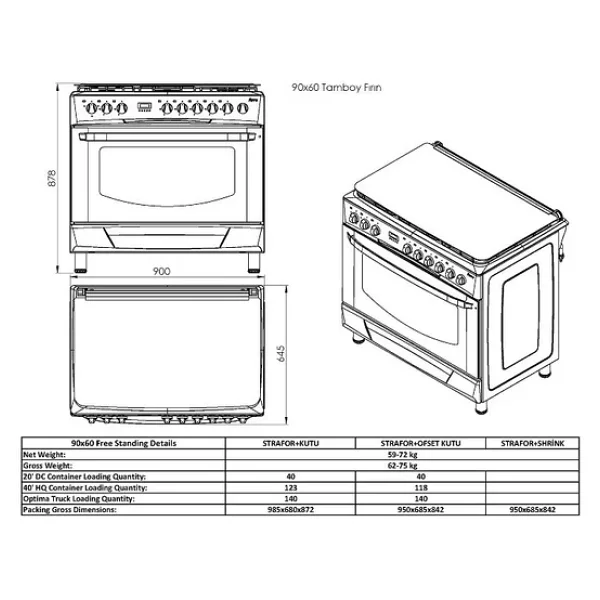 Gl General Desire Glf 9050xp Kuzine Rustik Inox Ocaklı Fırın - Görsel 5