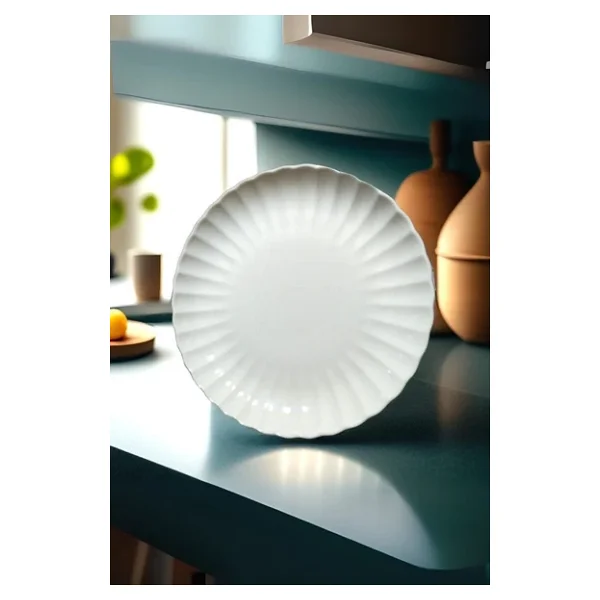 Kütahya Porselen Bone Luz 21 Cm 6'lı Pasta Tabağı - Görsel 6